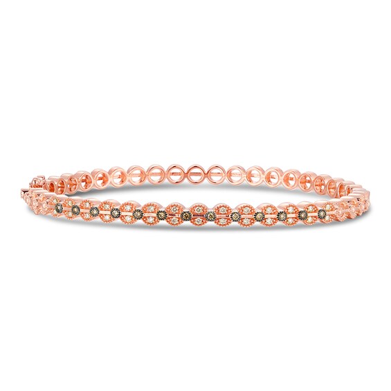Le Vian Diamond Bangle Bracelet 1/4 ct tw Round 14K Strawberry Gold