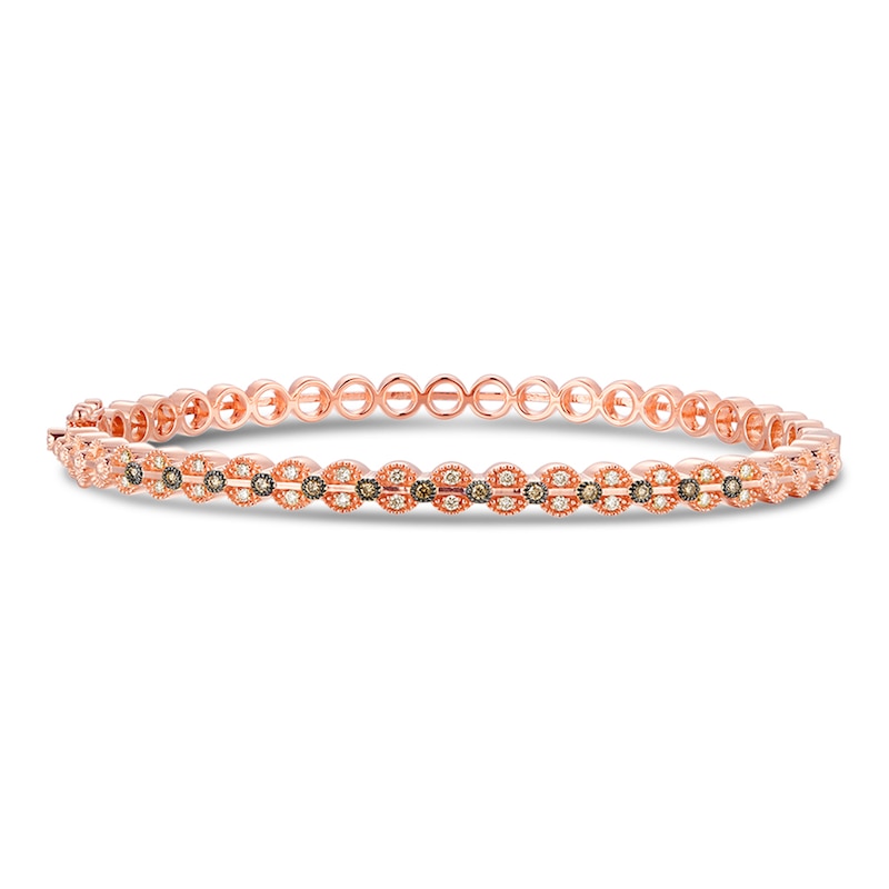 Main Image 1 of Le Vian Diamond Bangle Bracelet 1/4 ct tw Round 14K Strawberry Gold