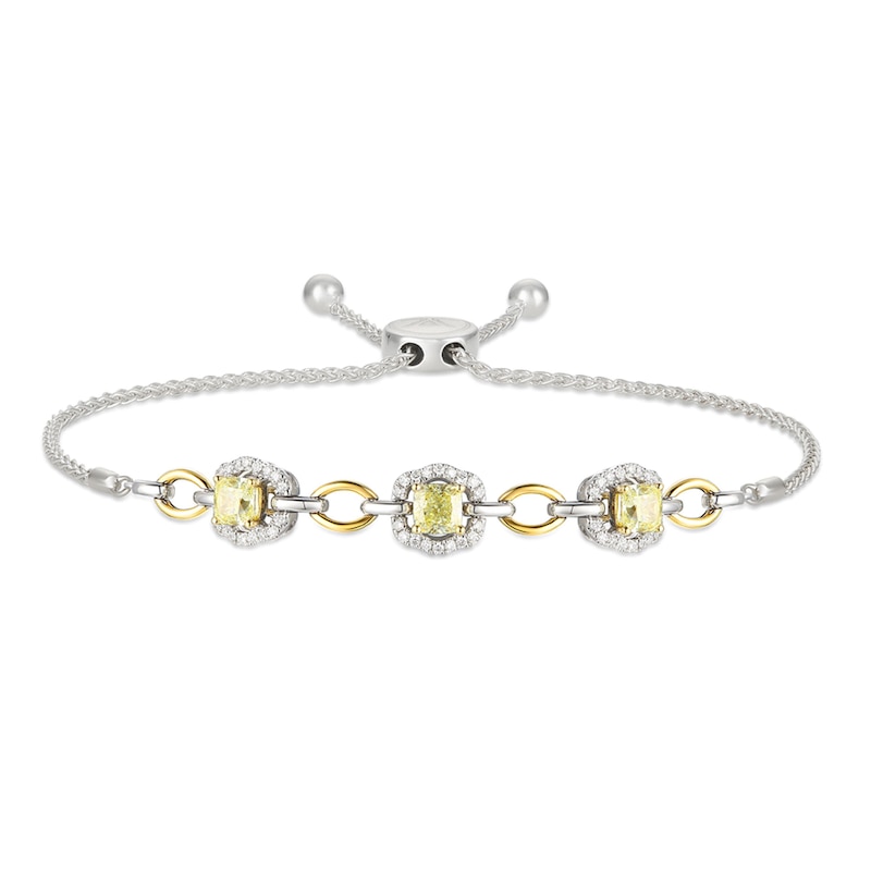 Main Image 1 of Le Vian Sunny Yellow Diamond Bracelet 1-5/8 ct tw 14K Whtie Gold