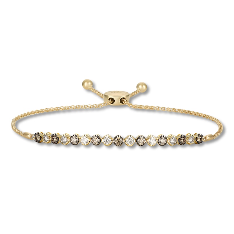 Main Image 1 of Le Vian Diamond Bolo Bracelet 3 ct tw Round 14K Honey Gold