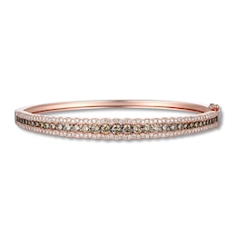 Le Vian Diamond Bangle Bracelet 2-1/3 ct tw Round 14K Strawberry Gold