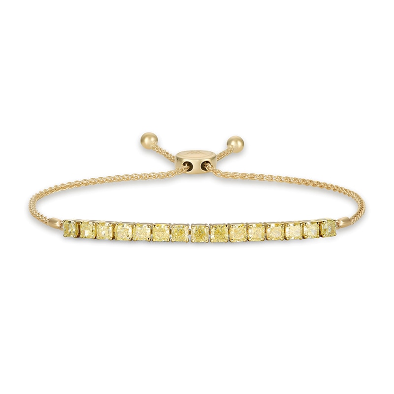 Main Image 1 of Le Vian Sunny Yellow Diamond Bolo Bracelet 5 3/8 ct tw Round 14K Honey Gold