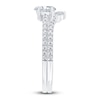 Thumbnail Image 2 of Diamond Bridal Set 3/4 ct tw Oval/Round 14K White Gold