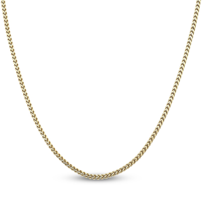Men's Solid Foxtail Chain Gold Ion-Plated Stainless Steel 2.5mm 22"