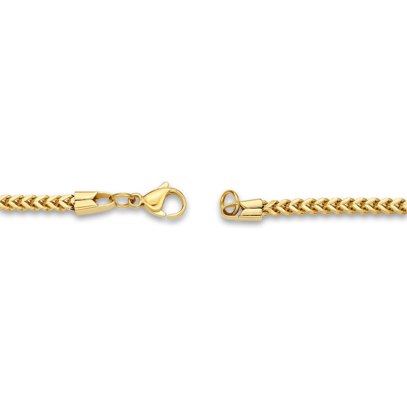 Main Image 2 of Men's Solid Franco Chain Gold Ion-Plated Stainless Steel 2.5mm 22"