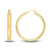 Thumbnail Image 1 of Diamond-Cut In/Out Hoop Earrings 14K Yellow Gold 30mm