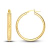 Thumbnail Image 1 of Diamond-Cut In/Out Hoop Earrings 14K Yellow Gold 30mm