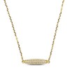 Thumbnail Image 1 of Diamond Bar Necklace 1/10 ct tw Round 14K Yellow Gold 17"