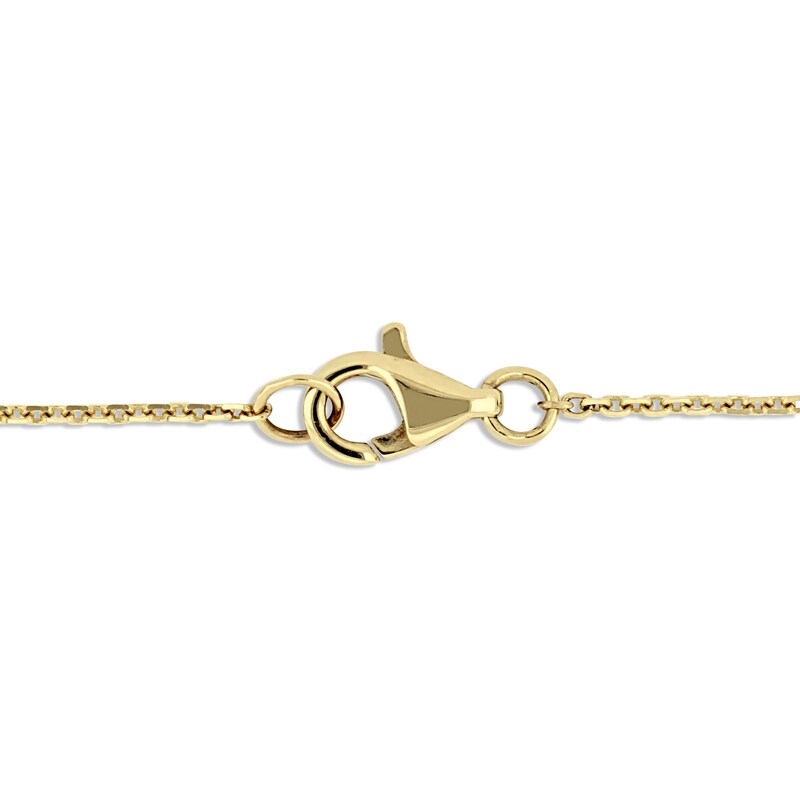 Main Image 2 of Diamond Bar Necklace 1/10 ct tw Round 14K Yellow Gold 17"