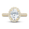 Pnina Tornai Lab-Created Diamond Engagement Ring 2 ct tw Oval/Round 14K Yellow Gold