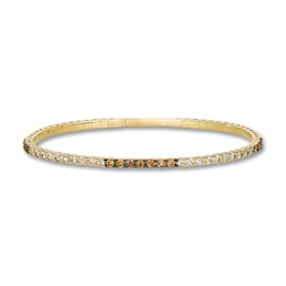 Le Vian Diamond Bangle Bracelet 1-1/2 ct tw Round 14K Honey Gold 7&quot;