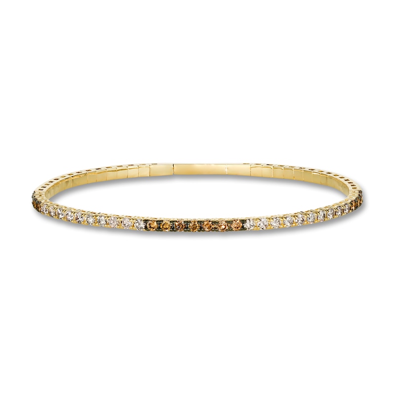 Main Image 1 of Le Vian Diamond Bangle Bracelet 1-1/2 ct tw Round 14K Honey Gold 7"
