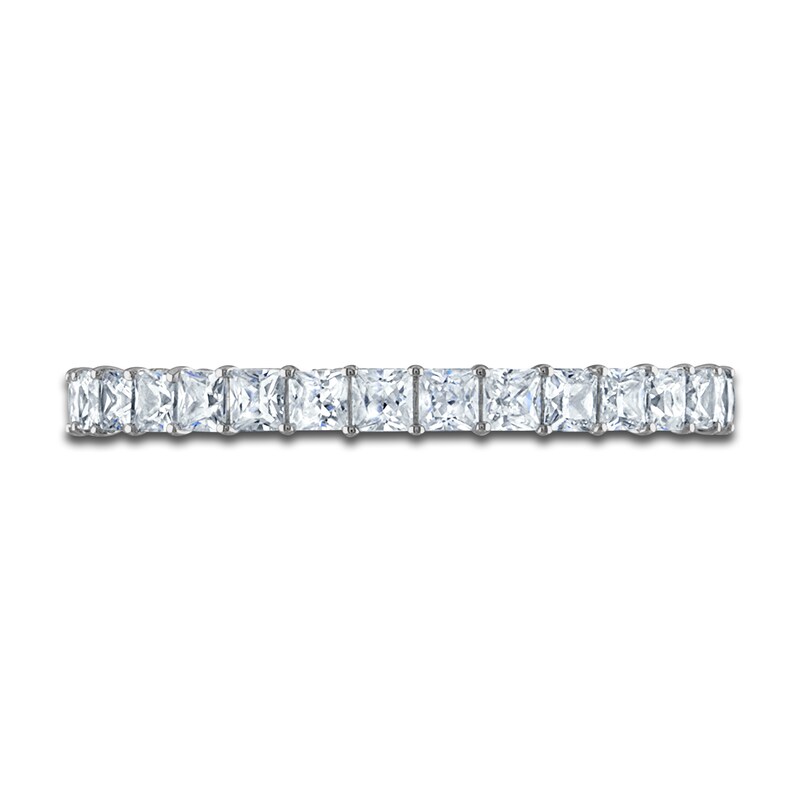 Vera Wang WISH Diamond Wedding Band 1 ct tw Princess 18K White Gold