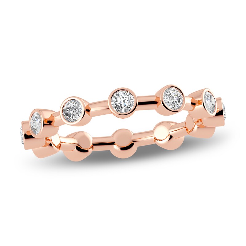 Main Image 1 of Juliette Maison Natural White Sapphire Ring 10K Rose Gold