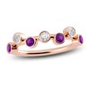 Thumbnail Image 1 of Juliette Maison Natural White Sapphire & Natural Amethyst Ring 10K Rose Gold