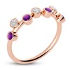 Thumbnail Image 1 of Juliette Maison Natural White Sapphire & Natural Amethyst Ring 10K Rose Gold