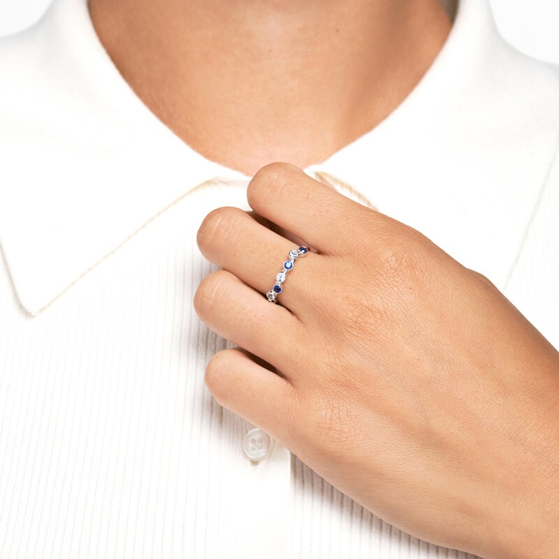 Main Image 3 of Juliette Maison Natural White Sapphire & Natural Amethyst Ring 10K Rose Gold