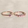 Thumbnail Image 4 of Juliette Maison Natural White Sapphire & Natural Amethyst Ring 10K Rose Gold