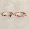 Thumbnail Image 3 of Juliette Maison Natural White Sapphire & Natural Amethyst Ring 10K Rose Gold