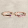 Thumbnail Image 4 of Juliette Maison Natural White Sapphire & Natural Rhodolite Garnet Ring 10K Yellow Gold