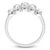Thumbnail Image 3 of Freshwater Cultured Pearl 5-Stone Ring 1/20 ct tw Round 14K White Gold