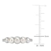 Thumbnail Image 4 of Freshwater Cultured Pearl 5-Stone Ring 1/20 ct tw Round 14K White Gold