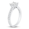 Thumbnail Image 1 of Diamond Engagement Ring 7/8 ct tw Princess/Round 14K White Gold