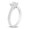 Thumbnail Image 2 of Diamond Engagement Ring 7/8 ct tw Princess/Round 14K White Gold