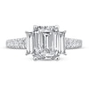 Thumbnail Image 2 of Pnina Tornai Deco Love Diamond Engagement Ring 2-7/8 ct tw Emerald/ Baguette/Round 14K White Gold