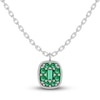 Thumbnail Image 1 of Juliette Maison Natural Emerald Pendant Necklace 10K White Gold