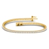 Lab-Created Diamond Tennis Bracelet 1 ct tw Round 14K Yellow Gold 7.25"