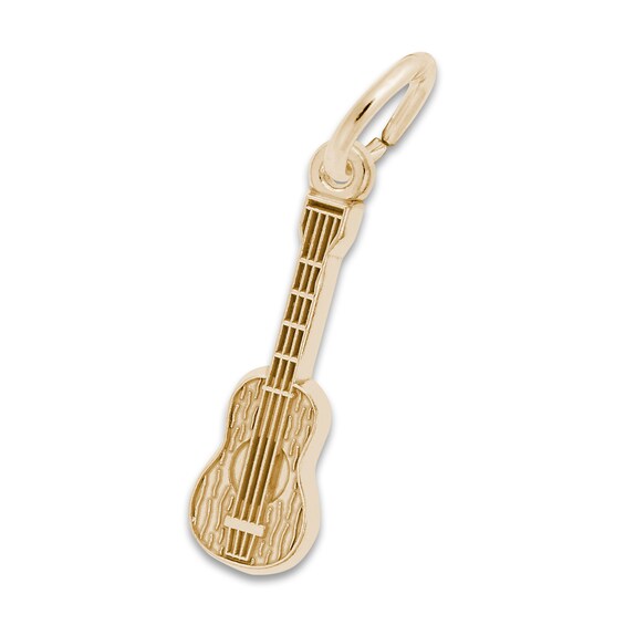 Jared The Galleria Of Jewelry Small Acoustic Guitar Charm 14K Yellow Gold