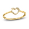 Thumbnail Image 1 of Shy Creation Diamond Accent Heart Ring 14K Yellow Gold SC22005659