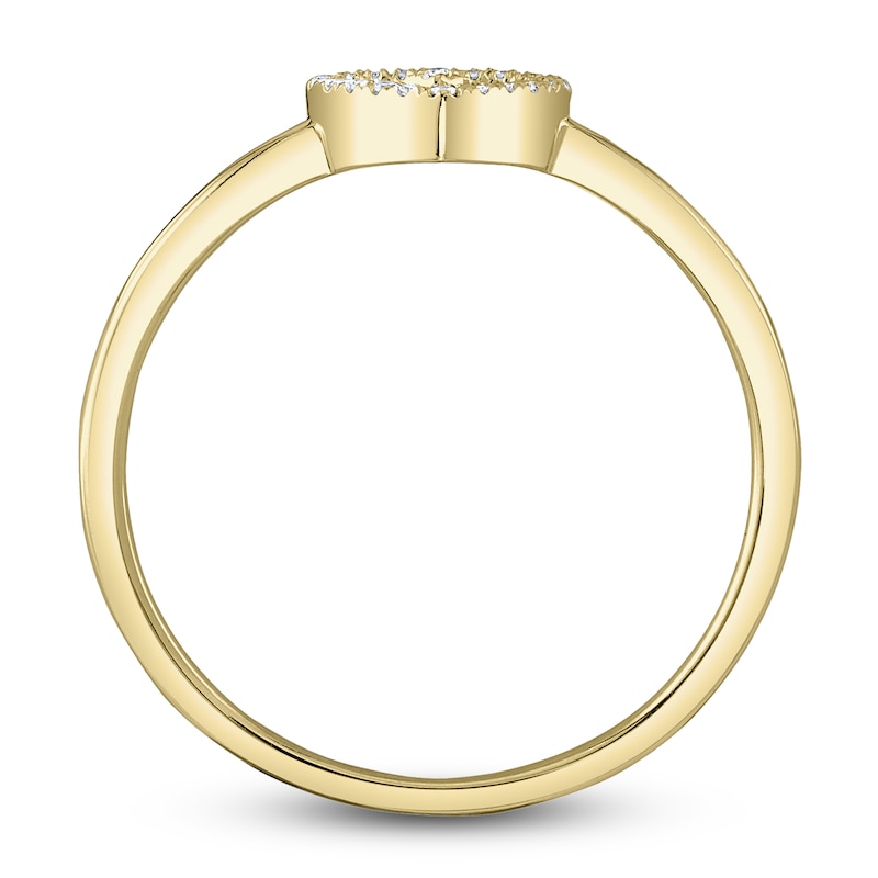 Main Image 4 of Shy Creation Diamond Accent Heart Ring 14K Yellow Gold SC22005659