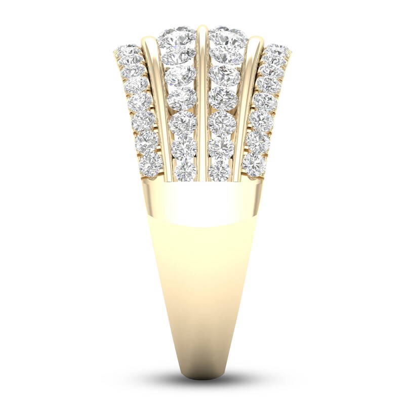 Main Image 3 of Diamond 4-Row Anniversary Band 1 ct tw Round 14K Yellow Gold