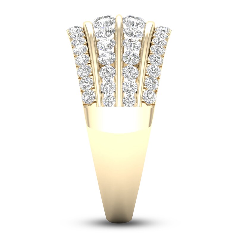 Diamond 4-Row Anniversary Band 1 ct tw Round 14K Yellow Gold