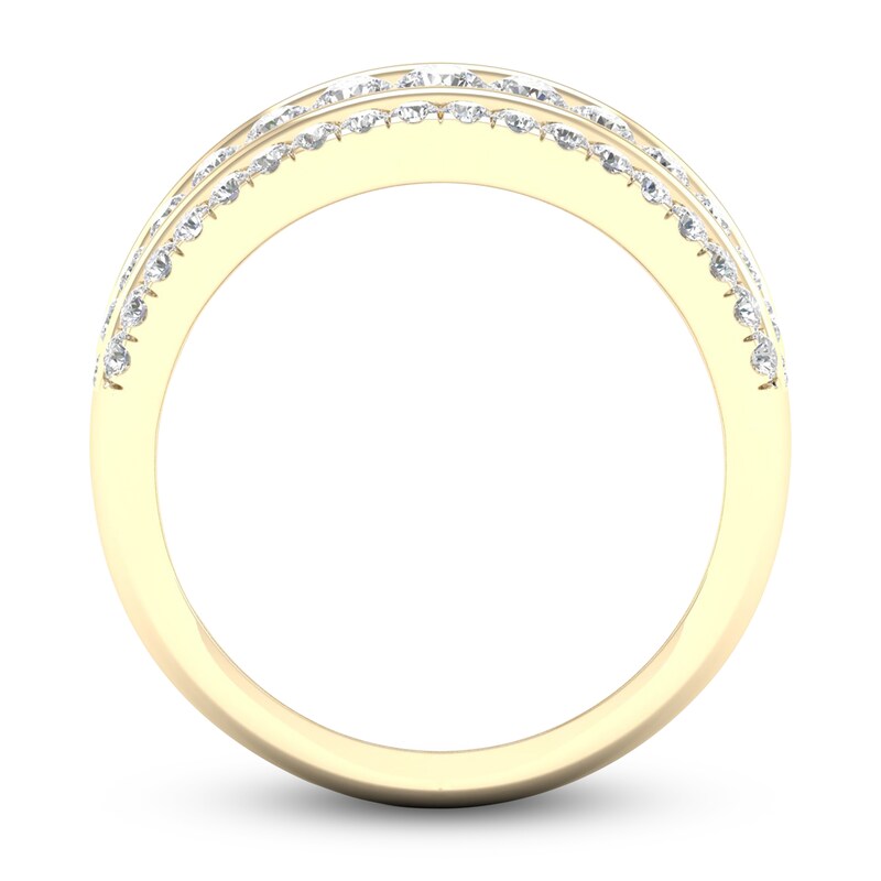 Main Image 4 of Diamond 4-Row Anniversary Band 1 ct tw Round 14K Yellow Gold