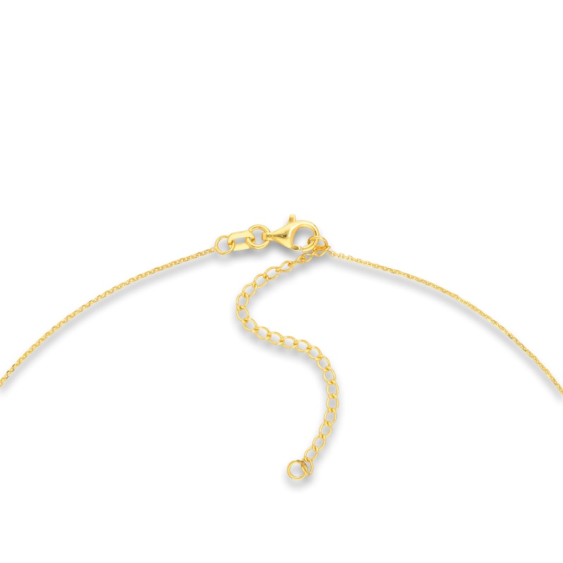 Main Image 3 of Diamond Paperclip Necklace 1/6 ct tw Round 14K Yellow Gold 18"