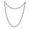 Thumbnail Image 1 of Solid Figaro Chain Necklace 14K White Gold 22" 5.35mm