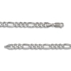 Thumbnail Image 1 of Solid Figaro Chain Necklace 14K White Gold 22" 5.35mm