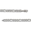 Thumbnail Image 2 of Solid Figaro Chain Necklace 14K White Gold 22" 5.35mm