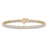 Thumbnail Image 1 of Lab-Grown Diamond Tennis Bracelet 5-1/5 ct tw Emerald-cut 14K Yellow Gold 7"