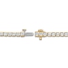 Thumbnail Image 3 of Lab-Grown Diamond Tennis Bracelet 5-1/5 ct tw Emerald-cut 14K Yellow Gold 7"