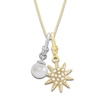 Thumbnail Image 1 of Charm'd by Lulu Frost Freshwater Cultured Pearl Star & Birthstone Charm 18" Box Chain Necklace Set 10K Two-Tone Gold