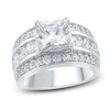 Thumbnail Image 1 of Lab-Grown Diamond Engagement Ring 4 ct tw Princess/Round 14K White Gold