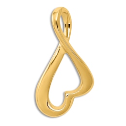 High-Polish Heart Slide Charm 14K Yellow Gold