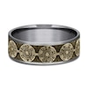 Thumbnail Image 3 of Men's Bullet Wedding Band 14K Yellow Gold/Tantalum 7.5mm