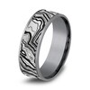 Men's Topography Print Wedding Band Tantalum/Titanium 7.5mm