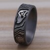 Men's Topography Print Wedding Band Tantalum/Titanium 7.5mm