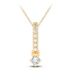 Thumbnail Image 1 of Diamond Pendant Necklace 3/8 ct tw Round 14K Yellow Gold 18"